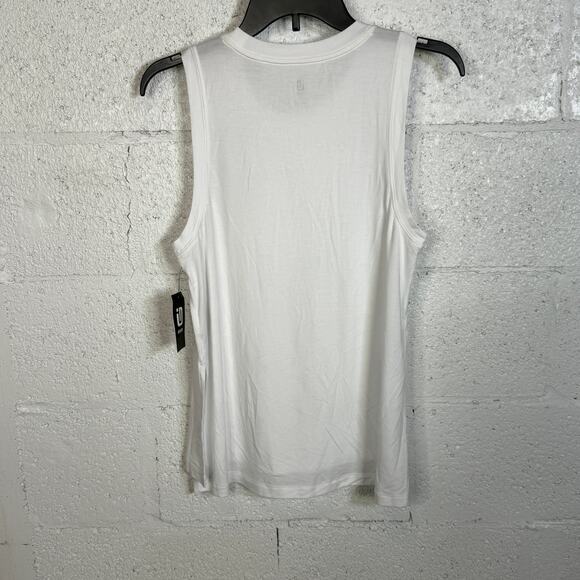 ID Ideology Women's Flowy Side-Slit Knit Tank Top white Large - Picture 5 of 5